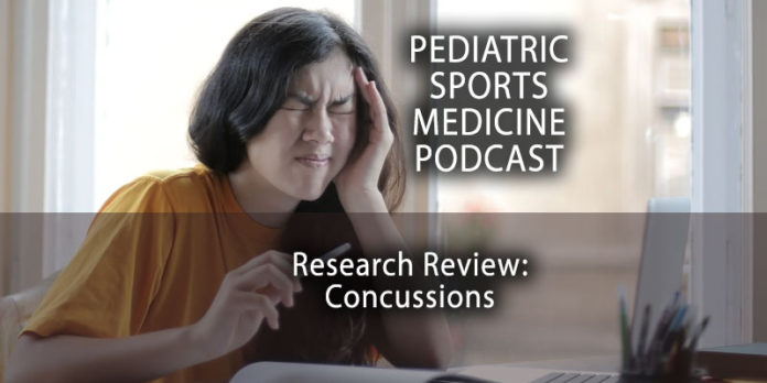 Pediatric Sports Medicine Podcast: Research Review: Three Articles Concerning Concussions