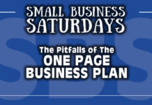 Small Business Saturdays: Pitfalls of a One Page Business Plan...